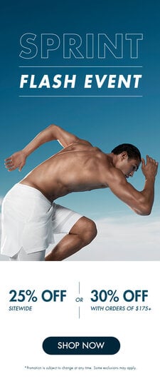 25% off sitewide, or unlock 30% off with orders $175+. Gift with $150+.