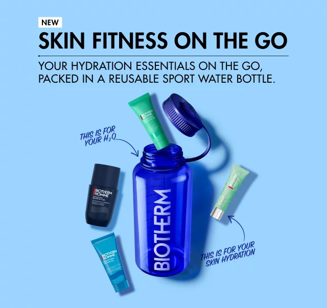 Your hydration Essentials on the go, packed in a reusable sport water bottle.