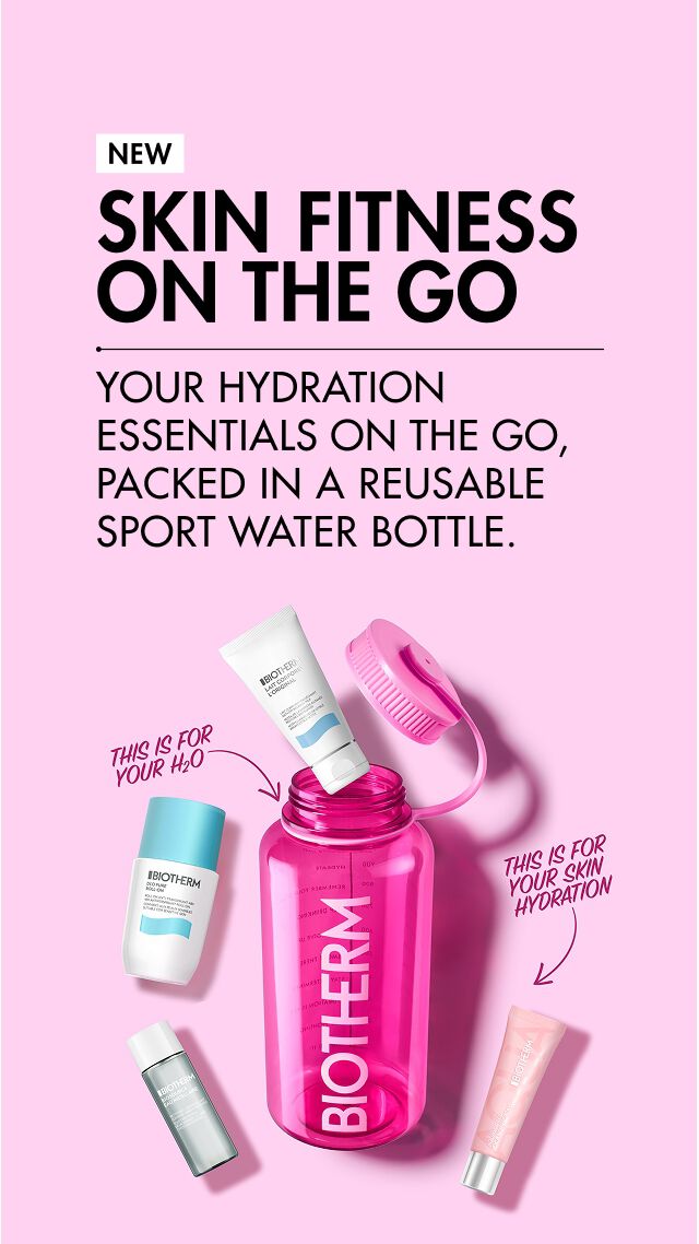 Your hydration Essentials on the go, packed in a reusable sport water bottle.