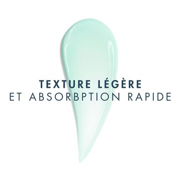 Texture legere verte avec le texte : Texture legere et absorption rapide.