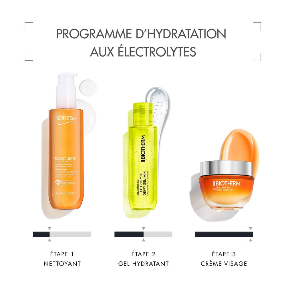 HYDRATANT ENRICHI DE GEL FRAIS ELECTROLYTIQUE AQUASOURCE+ 100H