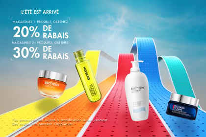 Magasinez 1 produit, obtenez 20% de rabais ou magasinez 2+, obtenez 30% de rabais et recevez un cadeau GRATUIT avec les commandes de 150 $ et plus après rabais et avant taxes !​