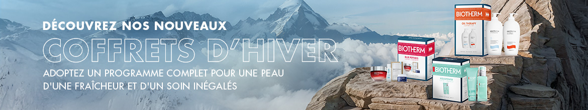 découvrez les nouveaux coffrets d'hiver de Biotherm