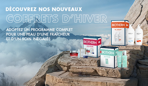 découvrez les nouveaux coffrets d'hiver de Biotherm